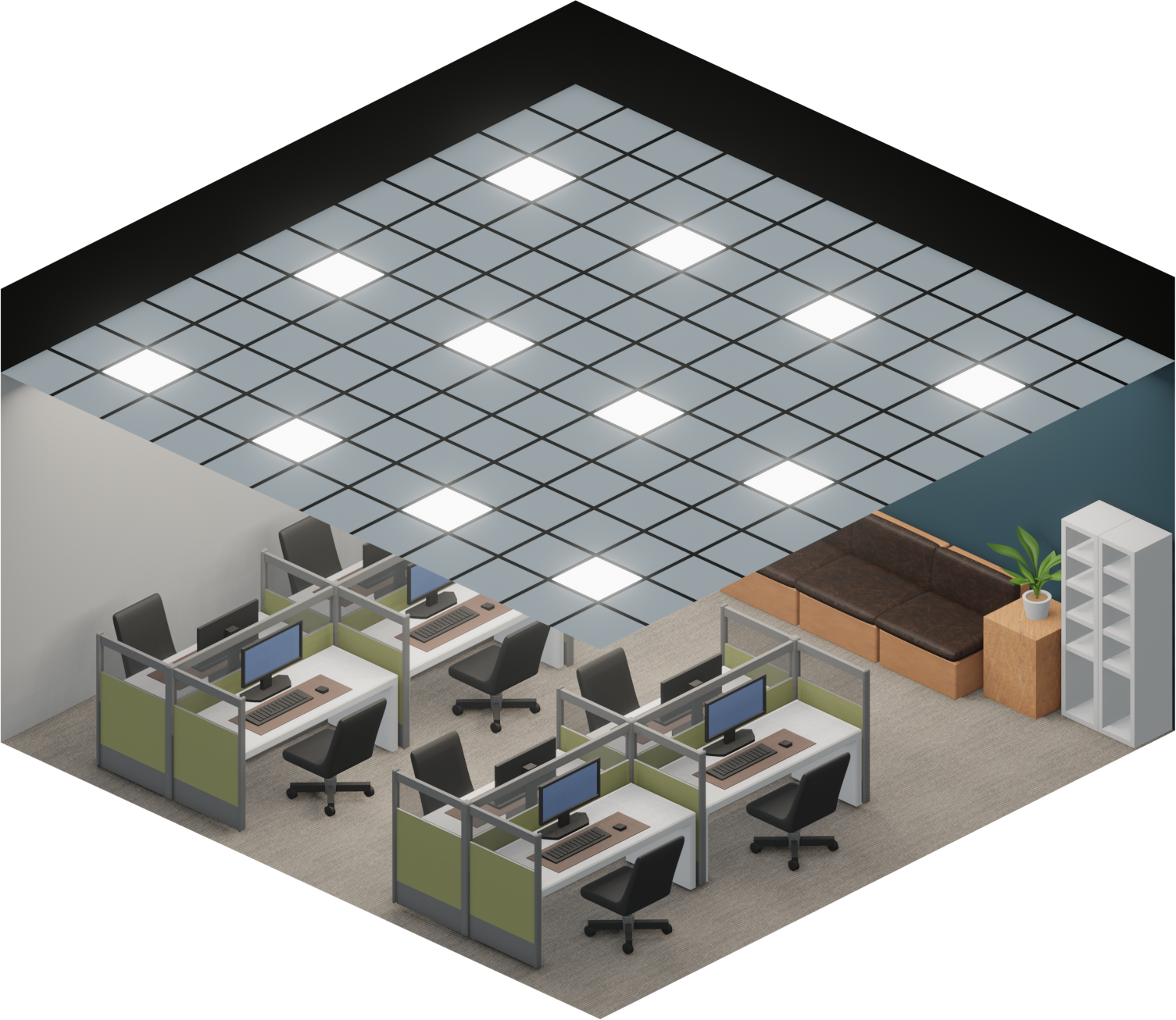 金鍏電子LED光板燈商辦用燈OL-747輕鋼架型燈具安裝參考4